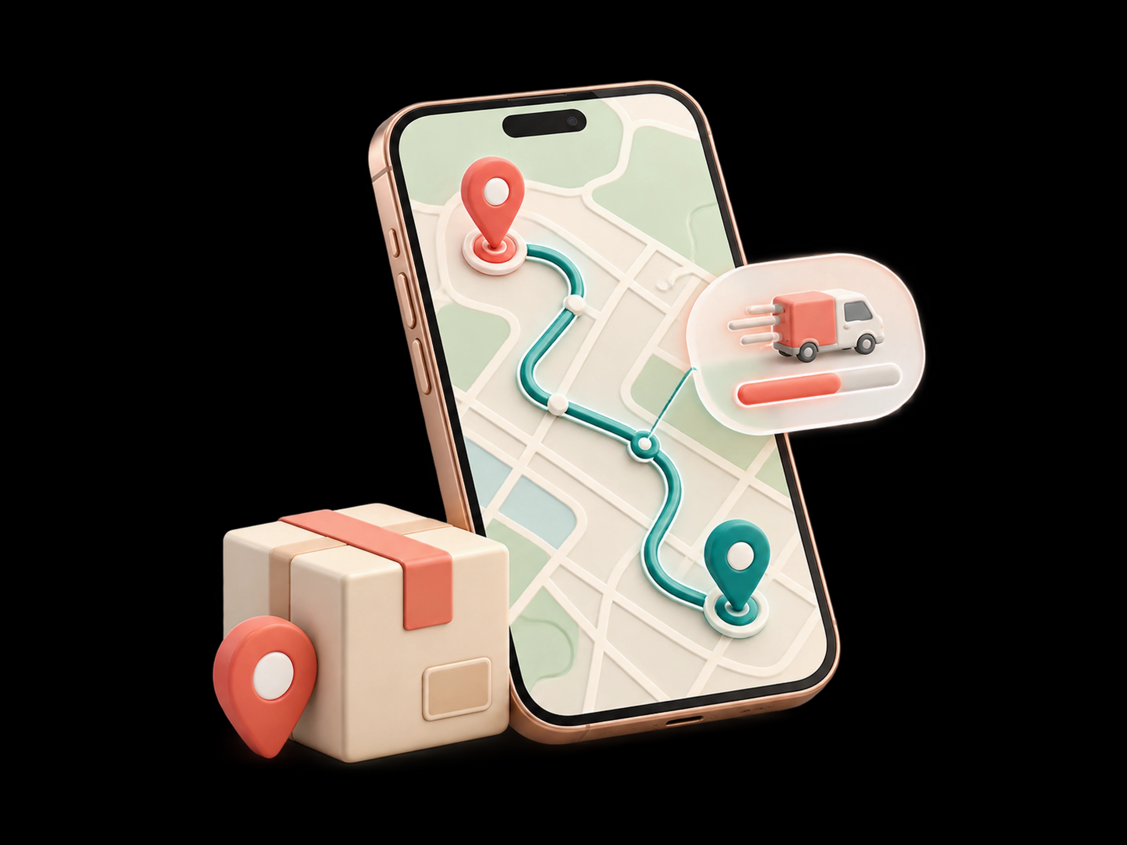 Live location tracking and delivery routes