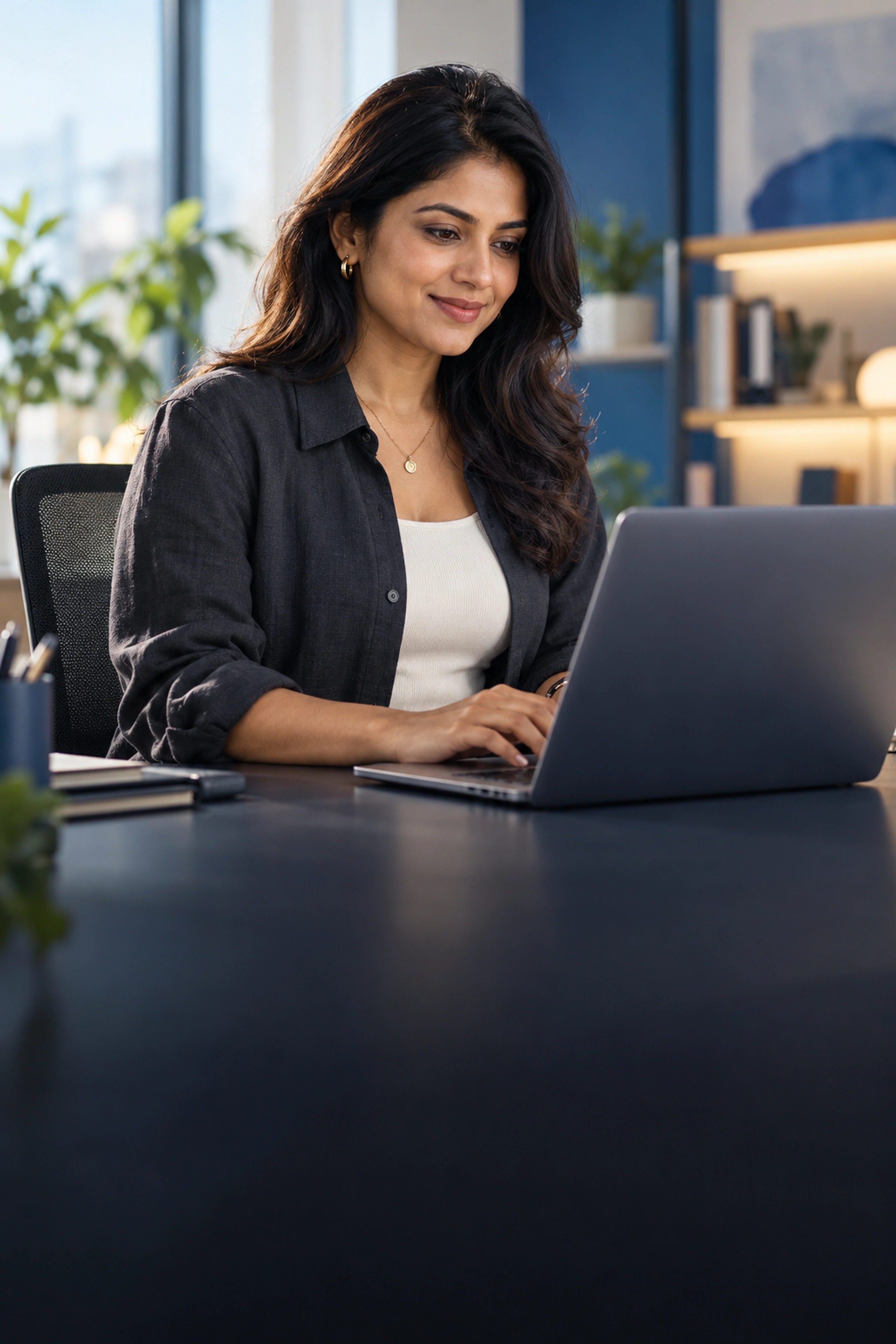 Startup founder managing new customer leads on a laptop