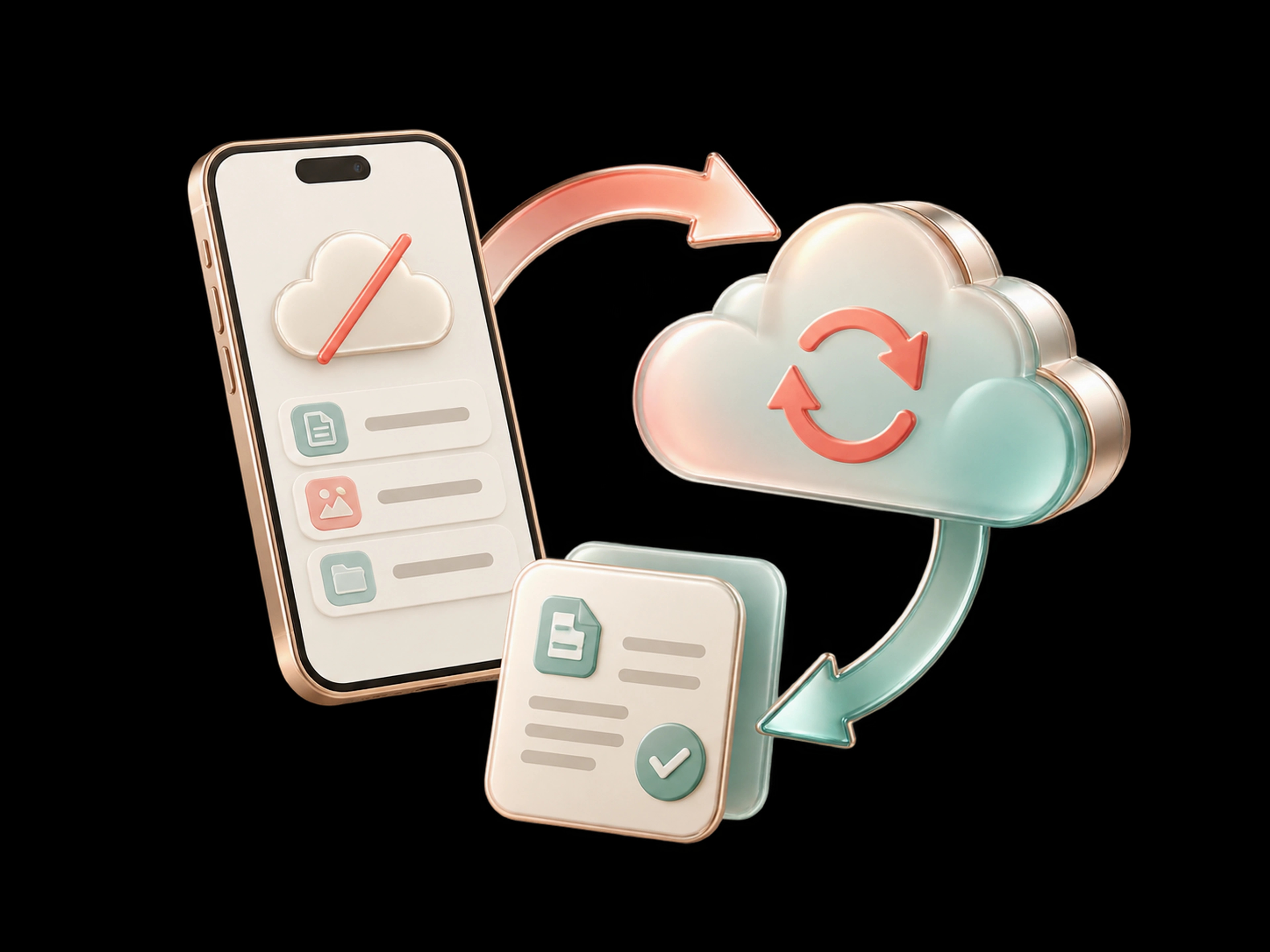 Offline app data and reliable cloud synchronisation