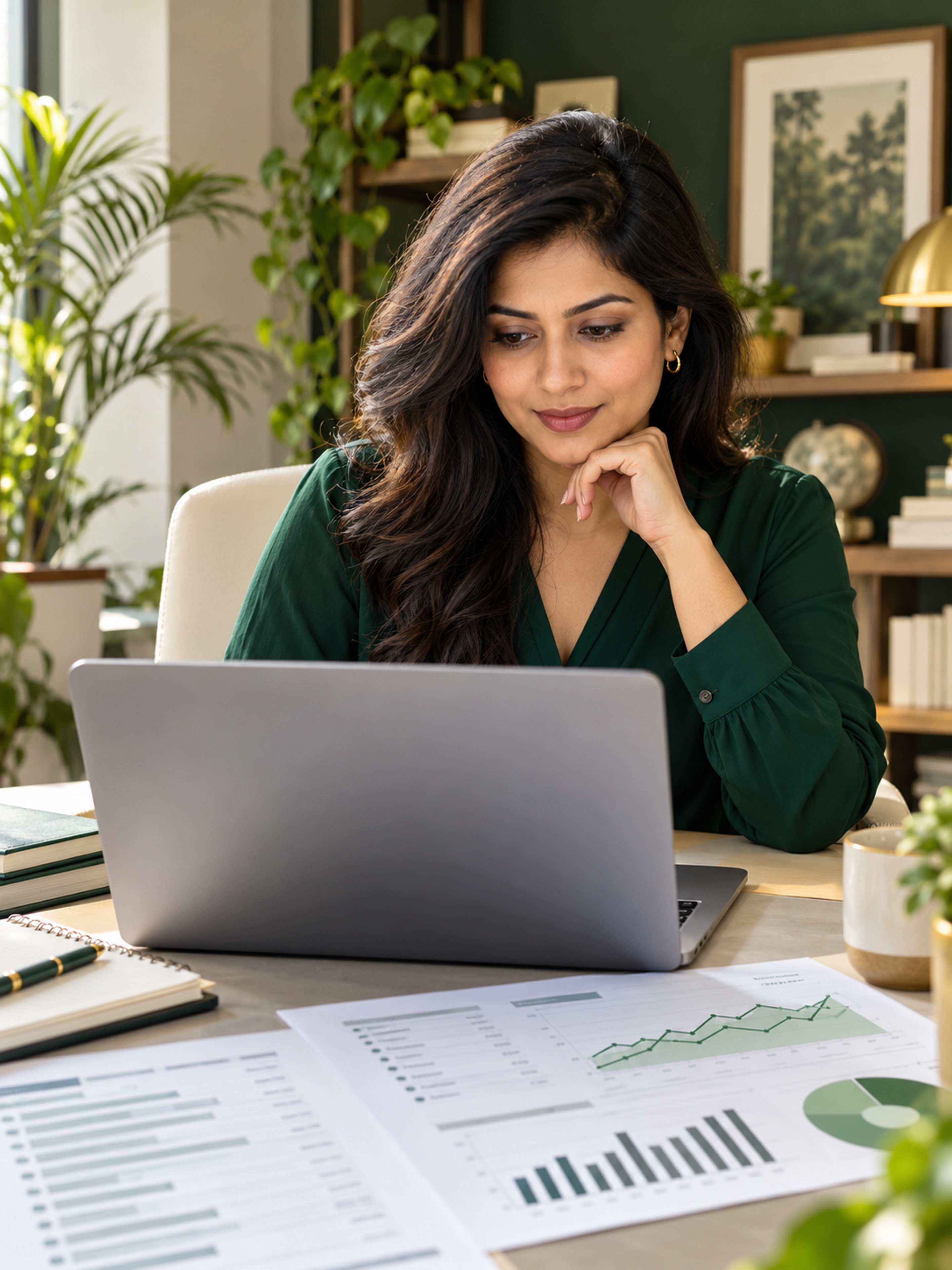 An SEO strategist reviewing keyword and organic search performance reports