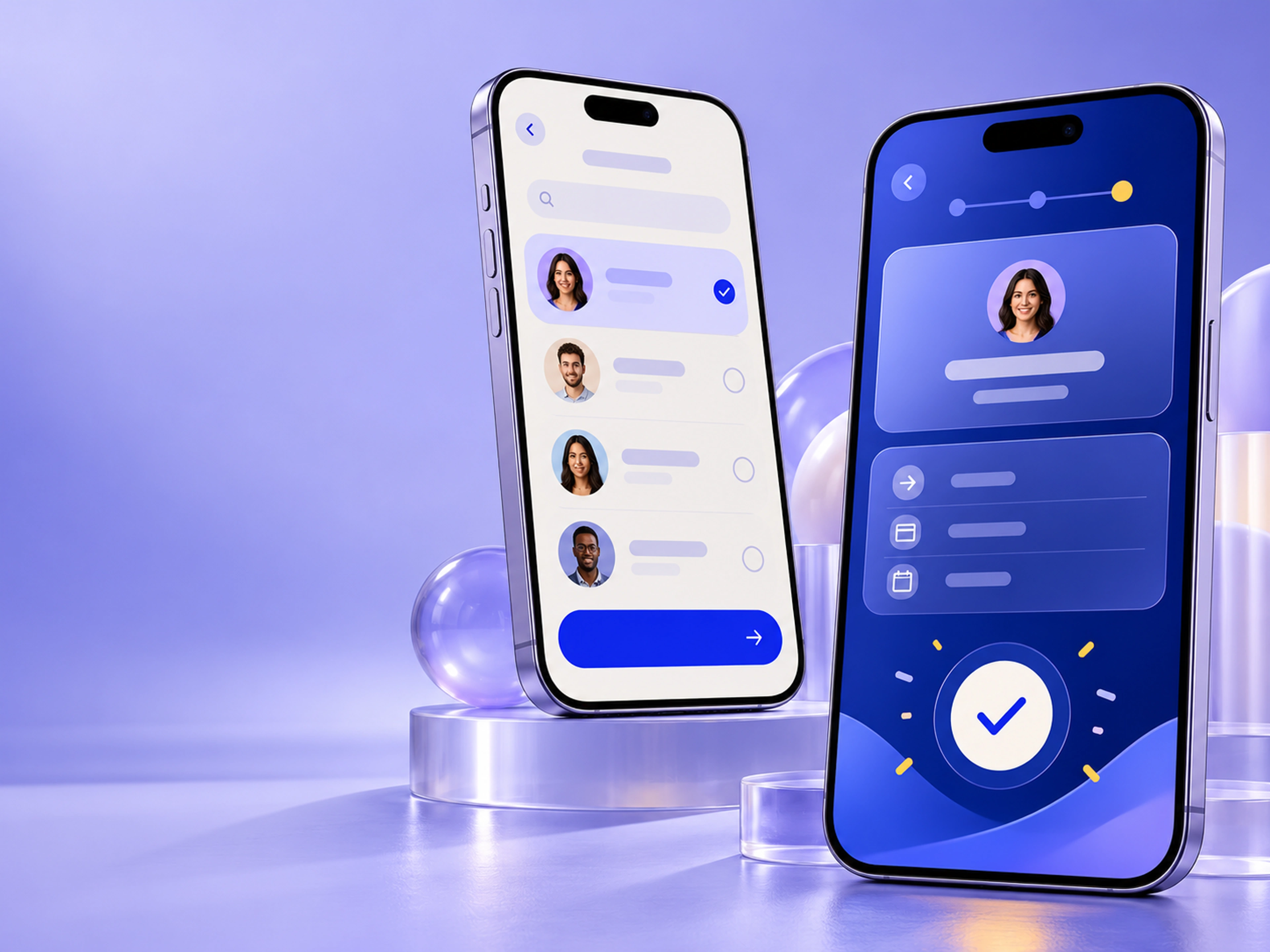 A mobile banking recipient selection and transfer confirmation flow