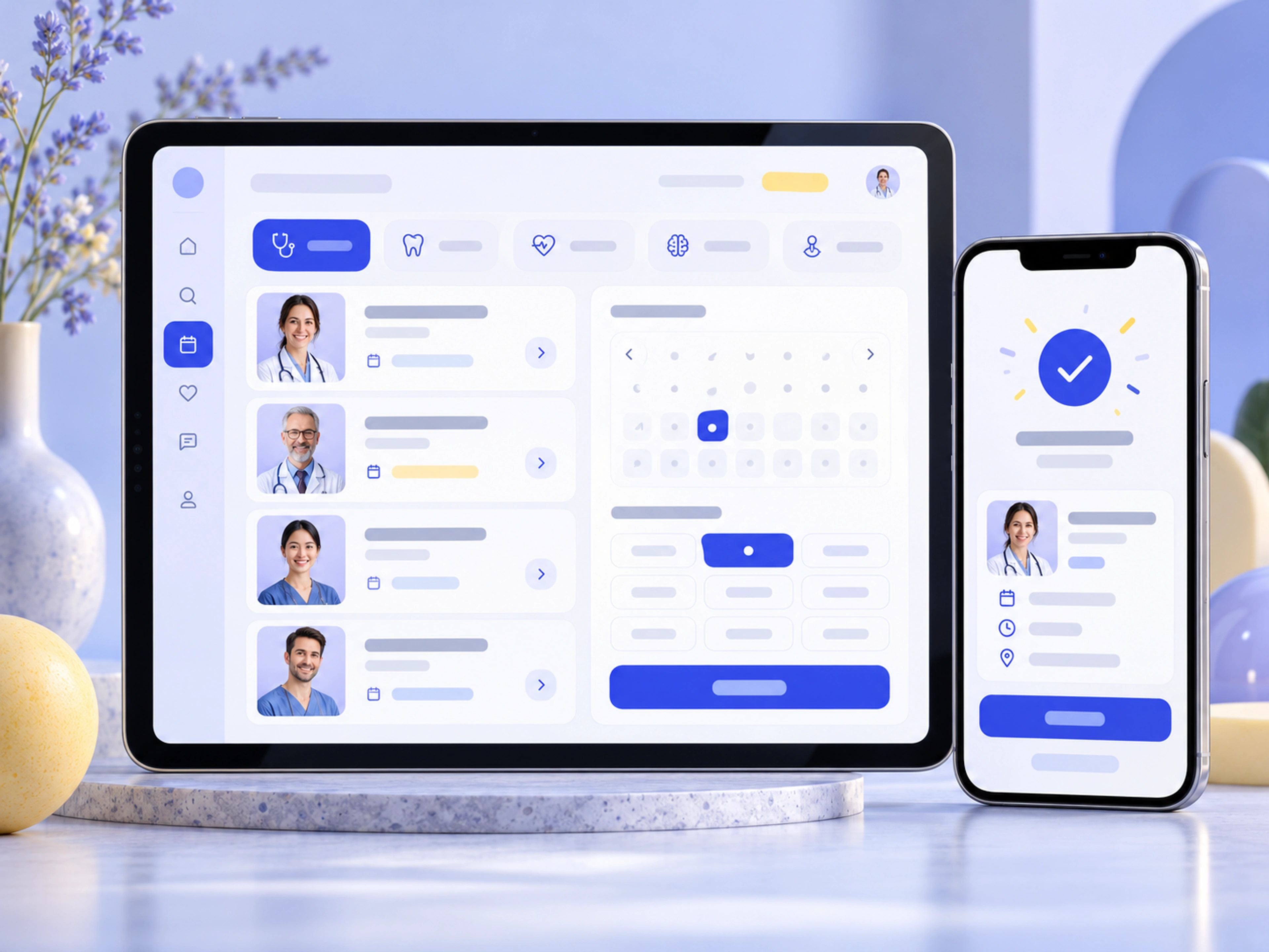 A healthcare portal with clear doctor, date and appointment slot selection