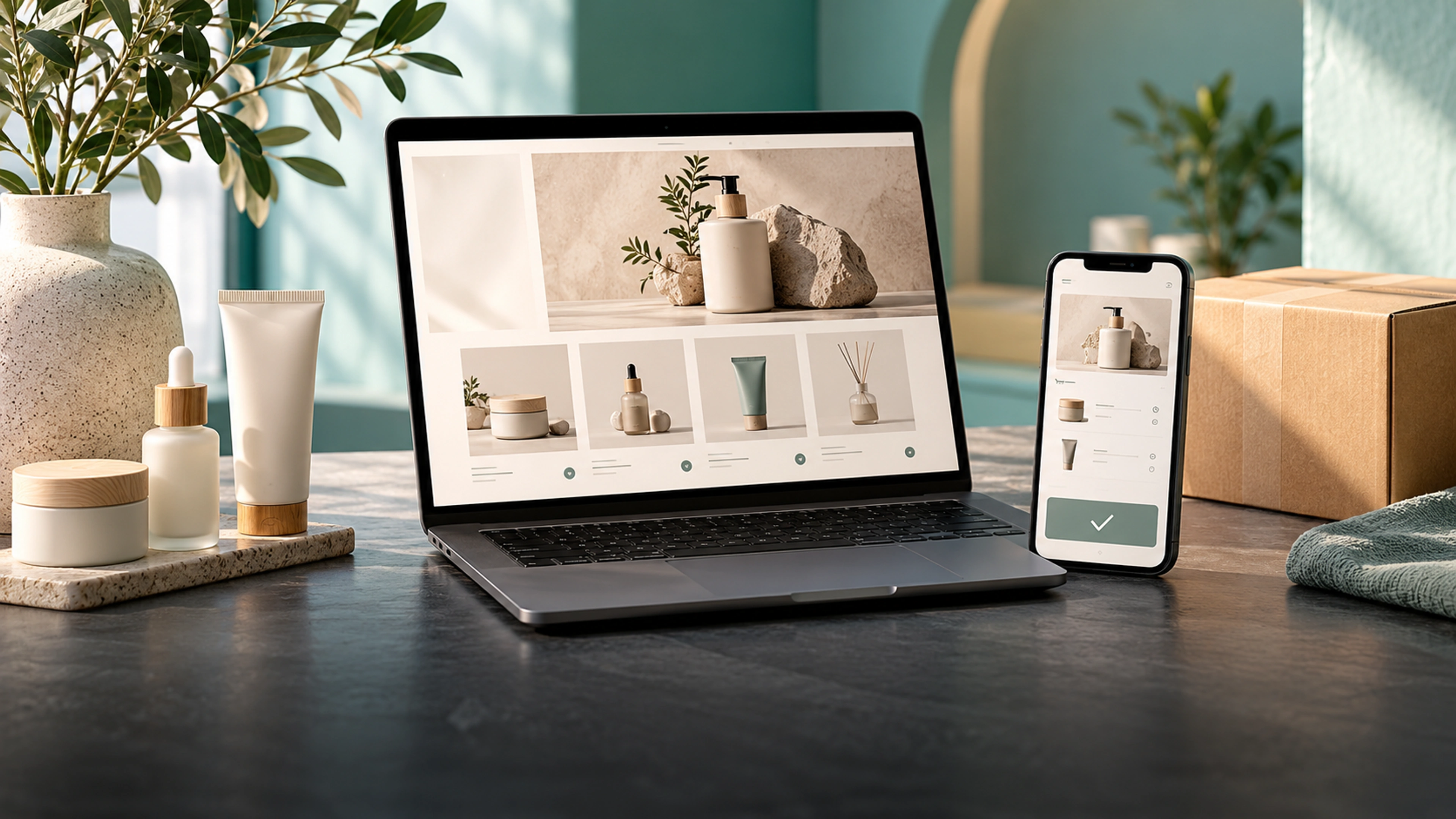 A coordinated ecommerce store with product discovery and mobile checkout